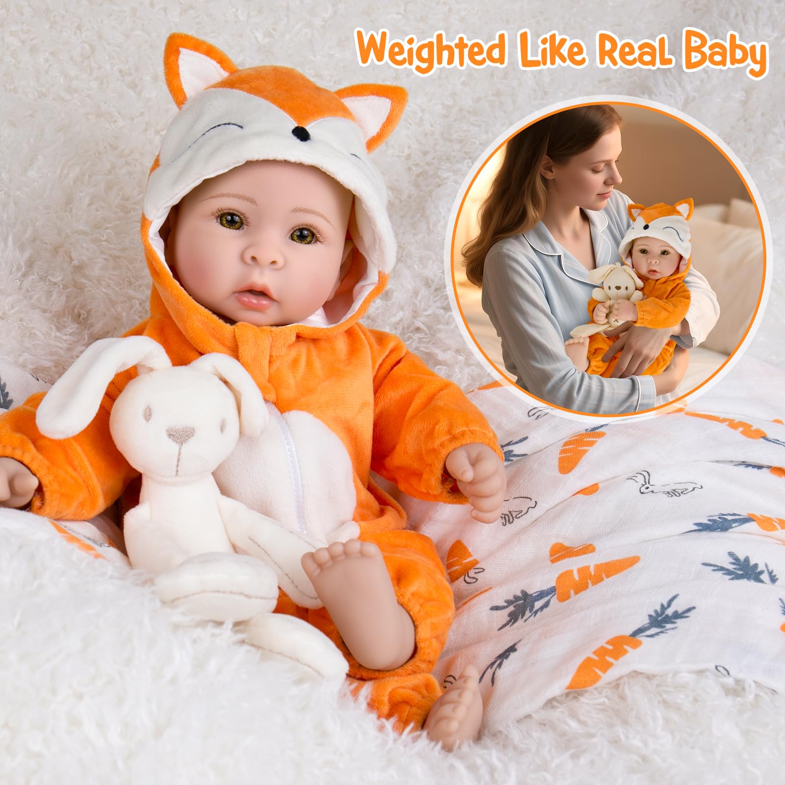 Aori 17-inch doll designed for easy carrying and cuddling during playtime.