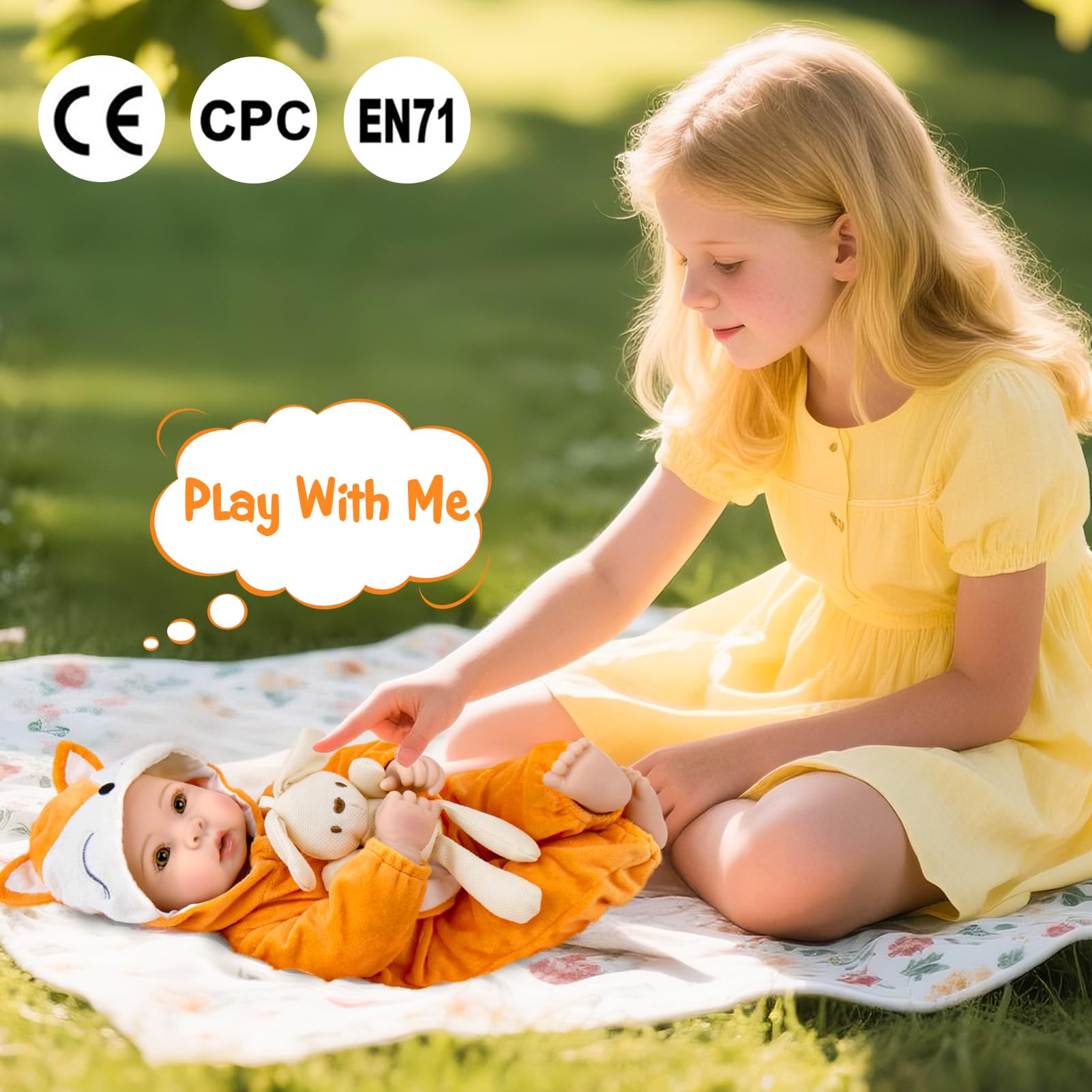 Aori doll uses premium hybrid materials for soft, durable play experiences.