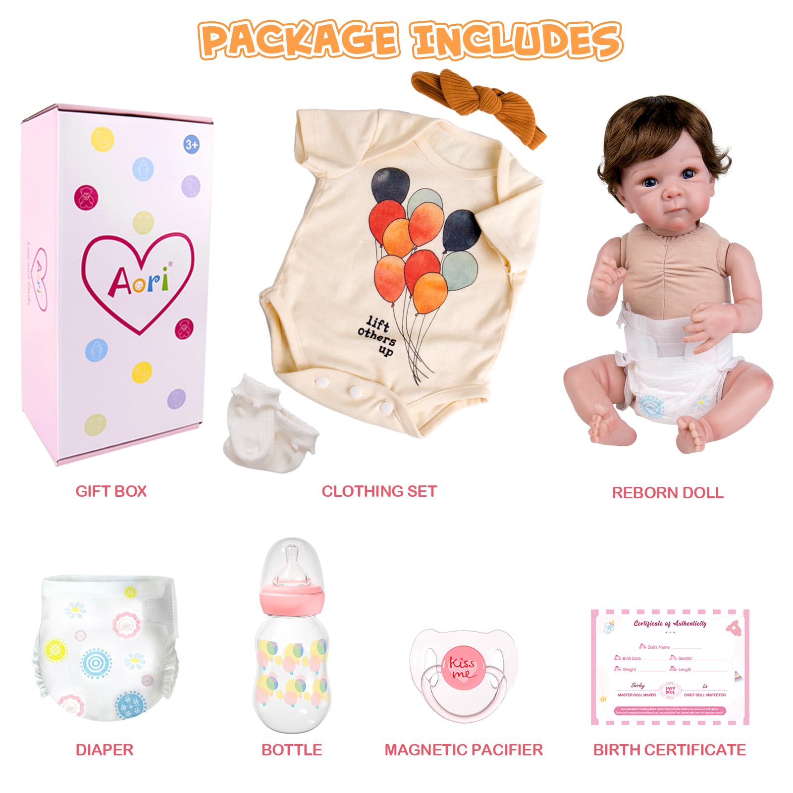 Aori doll arrives with birth certificate and accessories for role-play storytelling