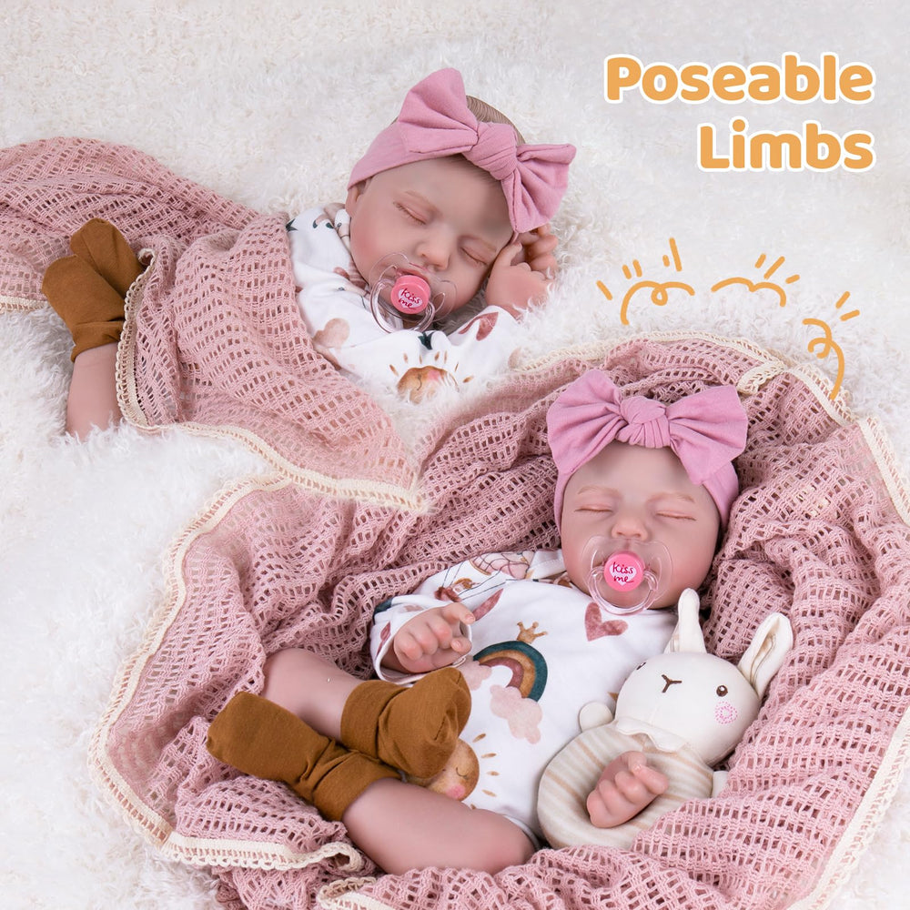 Aori doll wearing rainbow clothes adds colorful dress-up fun for pretend play.