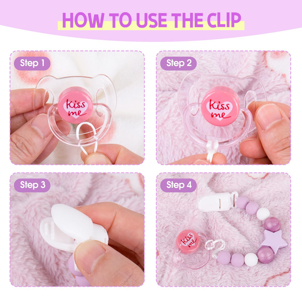 Aori easy-clean pacifier clip simplifies after-play sanitization.