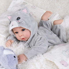 Aori hand-painted details highlight eyelashes and rosy lips for authentic charm.