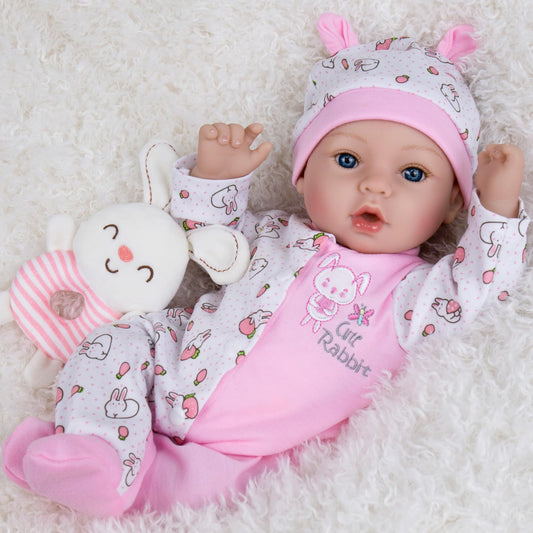 Aori lifelike reborn doll 18 inch with weighted body for realistic cuddling.