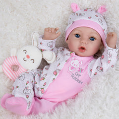 Aori lifelike reborn doll 18 inch with weighted body for realistic cuddling.