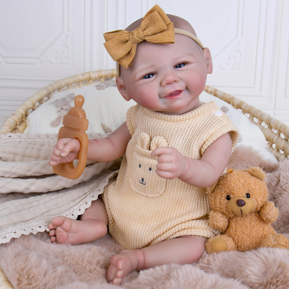 Aori lifelike reborn doll weighted body provides authentic cuddling sensations.
