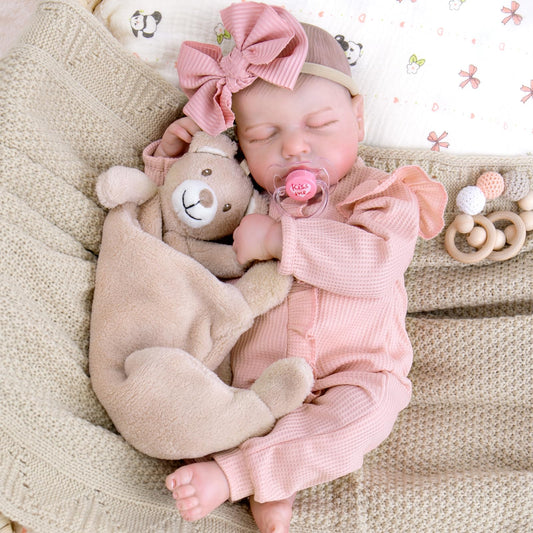 Aori lifelike reborn baby doll with 20-inch size for cuddling and dress-up play