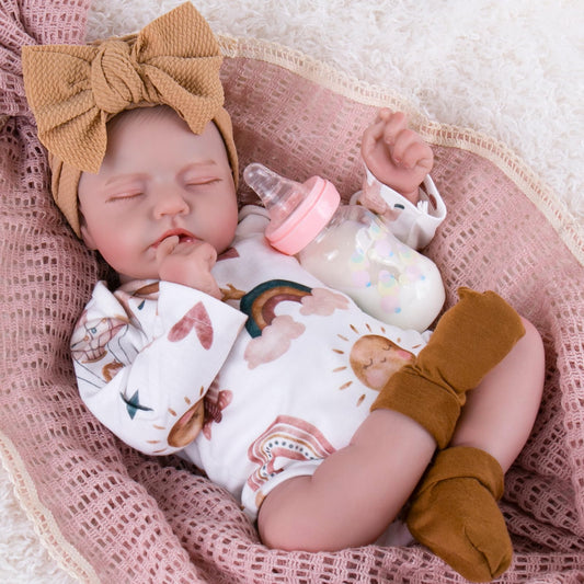 Aori 20-inch reborn baby doll with lifelike features for cuddling and play.