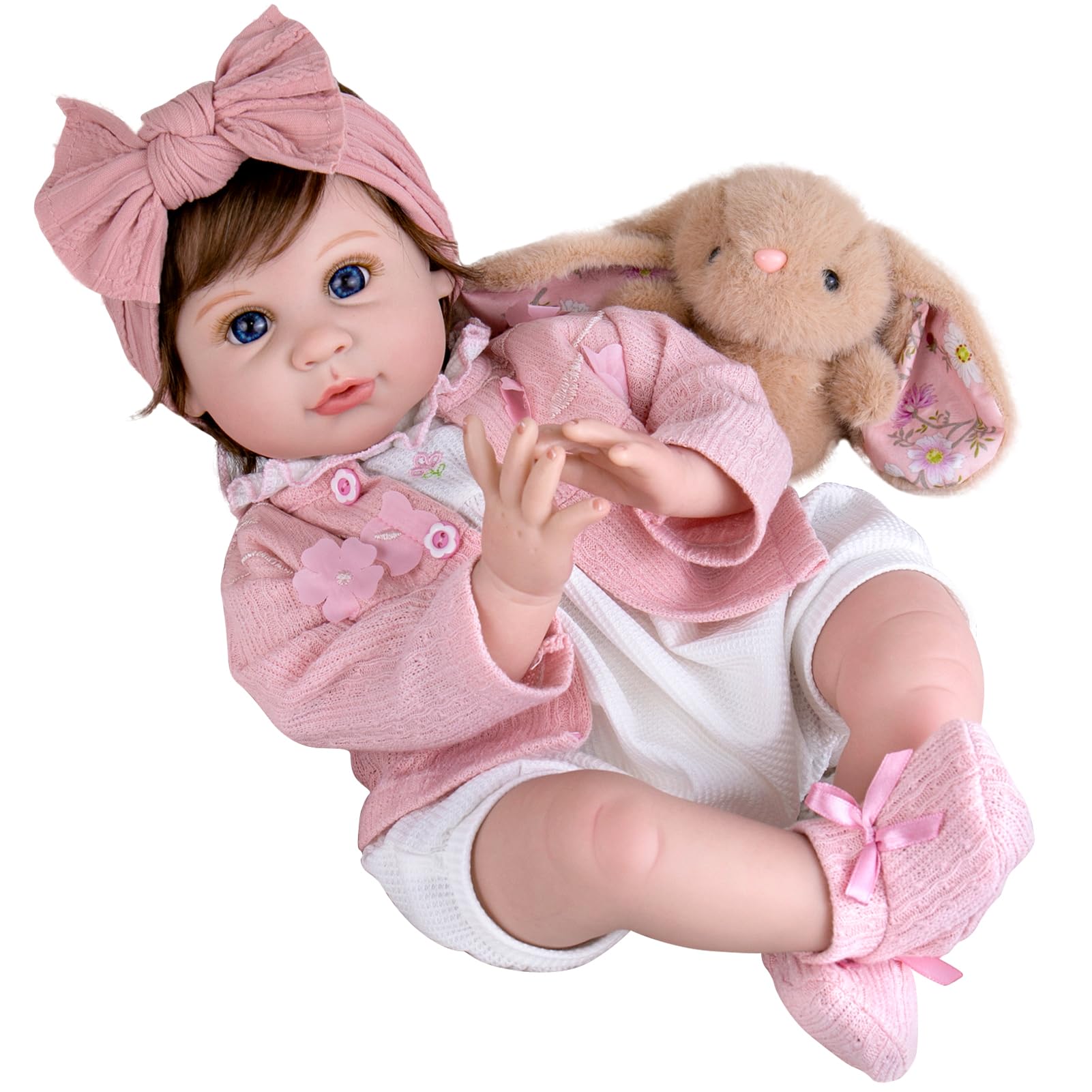 Aori Reborn 22in doll with head wig for a natural lifelike look