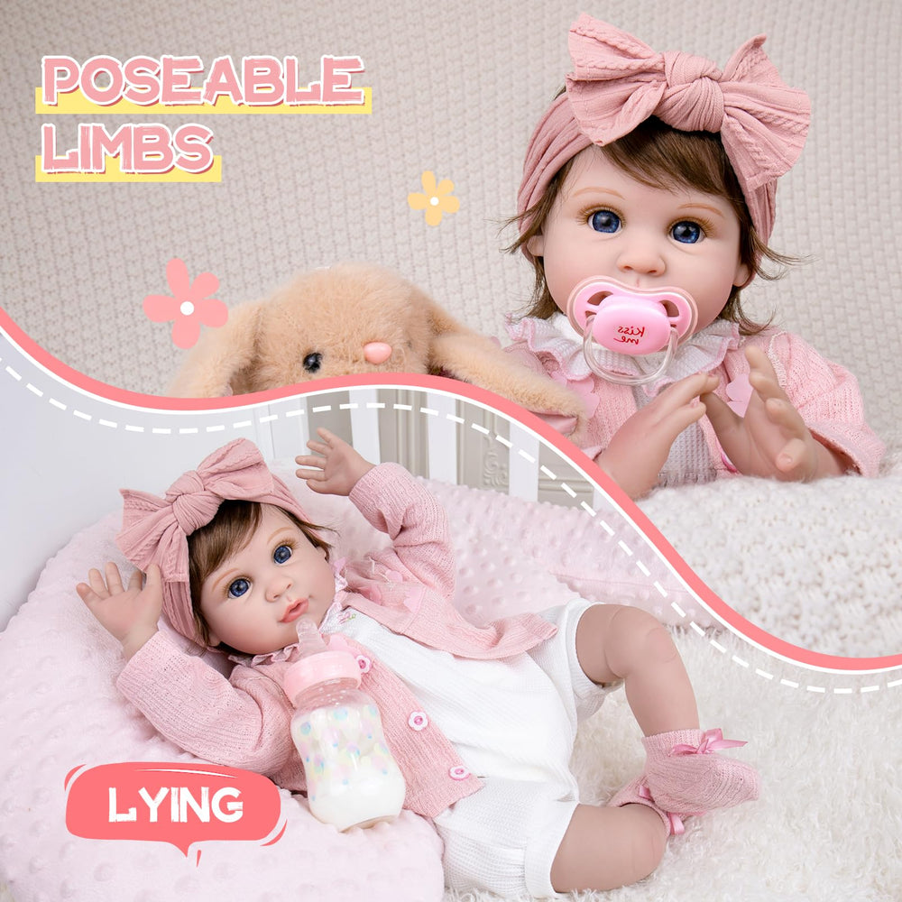 Aori Reborn 22in doll with magnetic pacifier for immersive play