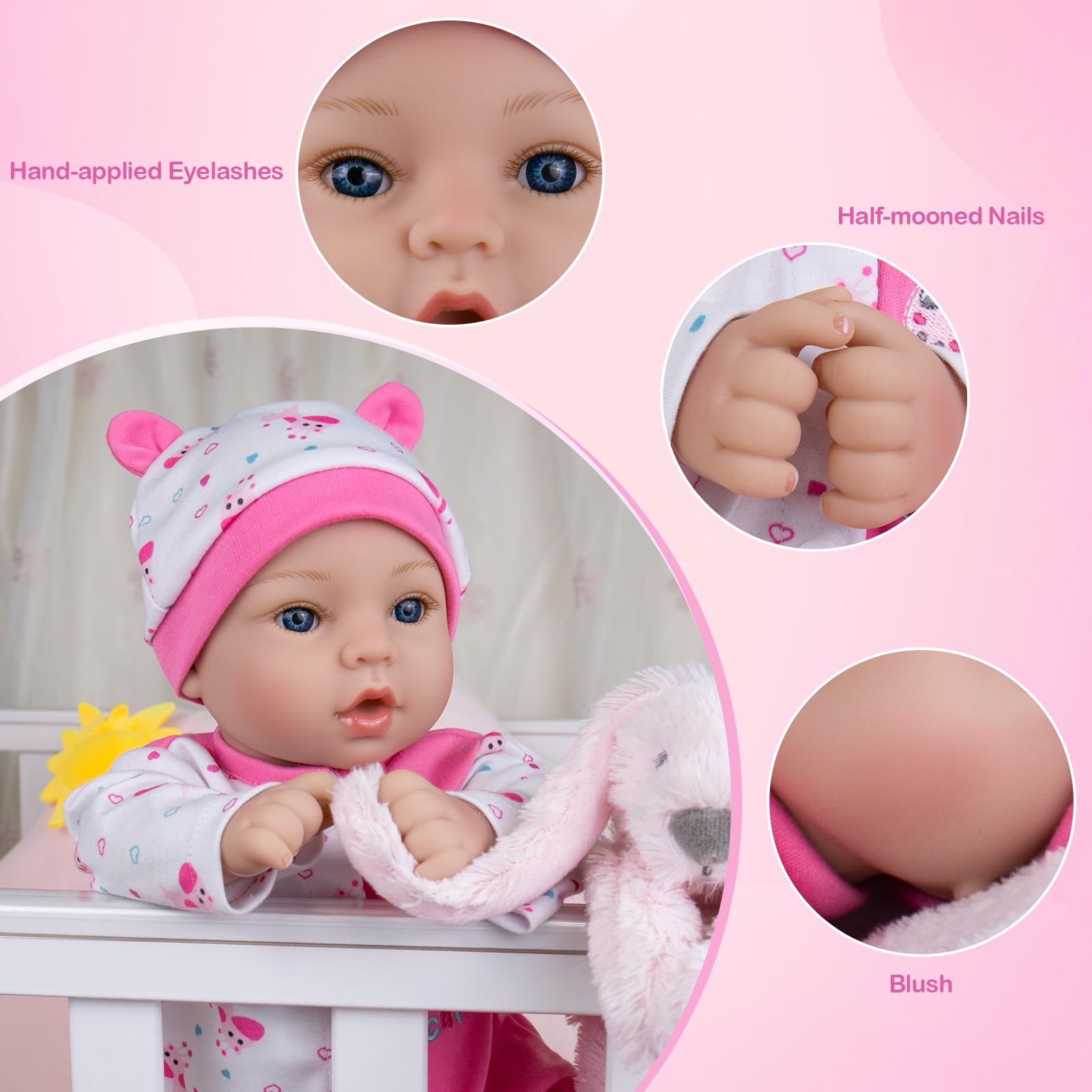 Aori Reborn 6-piece playset with pink accessories