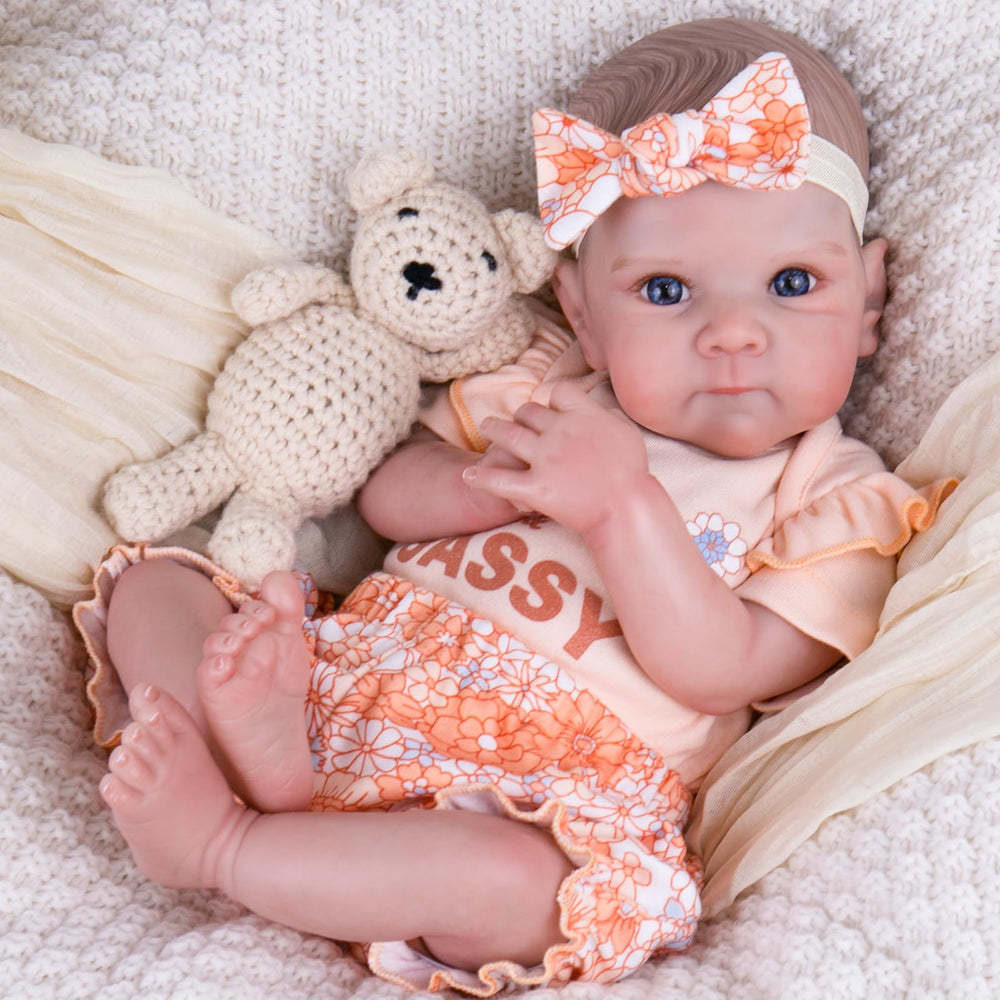 Aori Reborn Baby Doll Girl with poseable limbs for lifelike play.