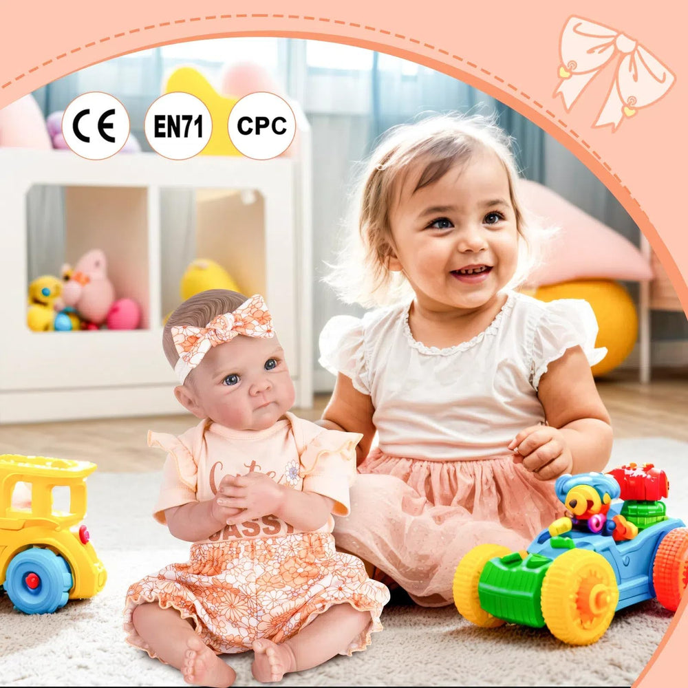 Aori Reborn Baby Doll Girl comes with feeding kit for nurturing play.