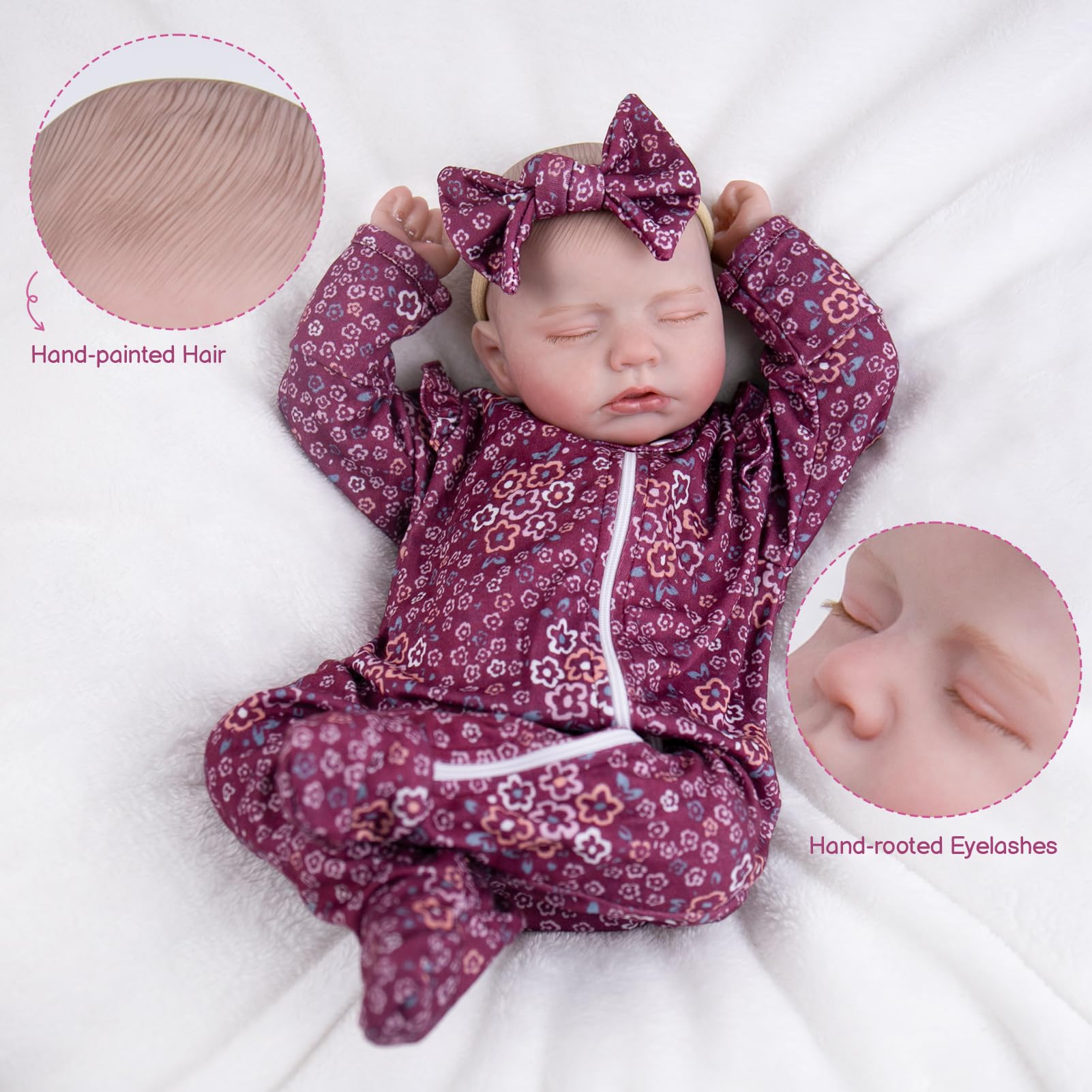 Aori Reborn doll with magnetic pacifier supports seamless feeding play moments.