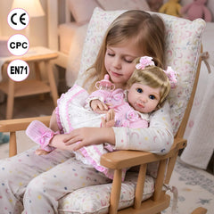 Weighted cloth body of Aori Reborn doll enables natural posing.