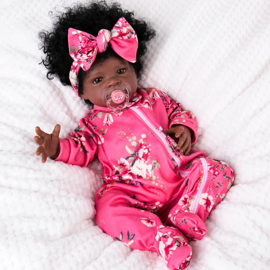 Aori Reborn Black Girl Doll 20-inch weighted body for natural cuddling
