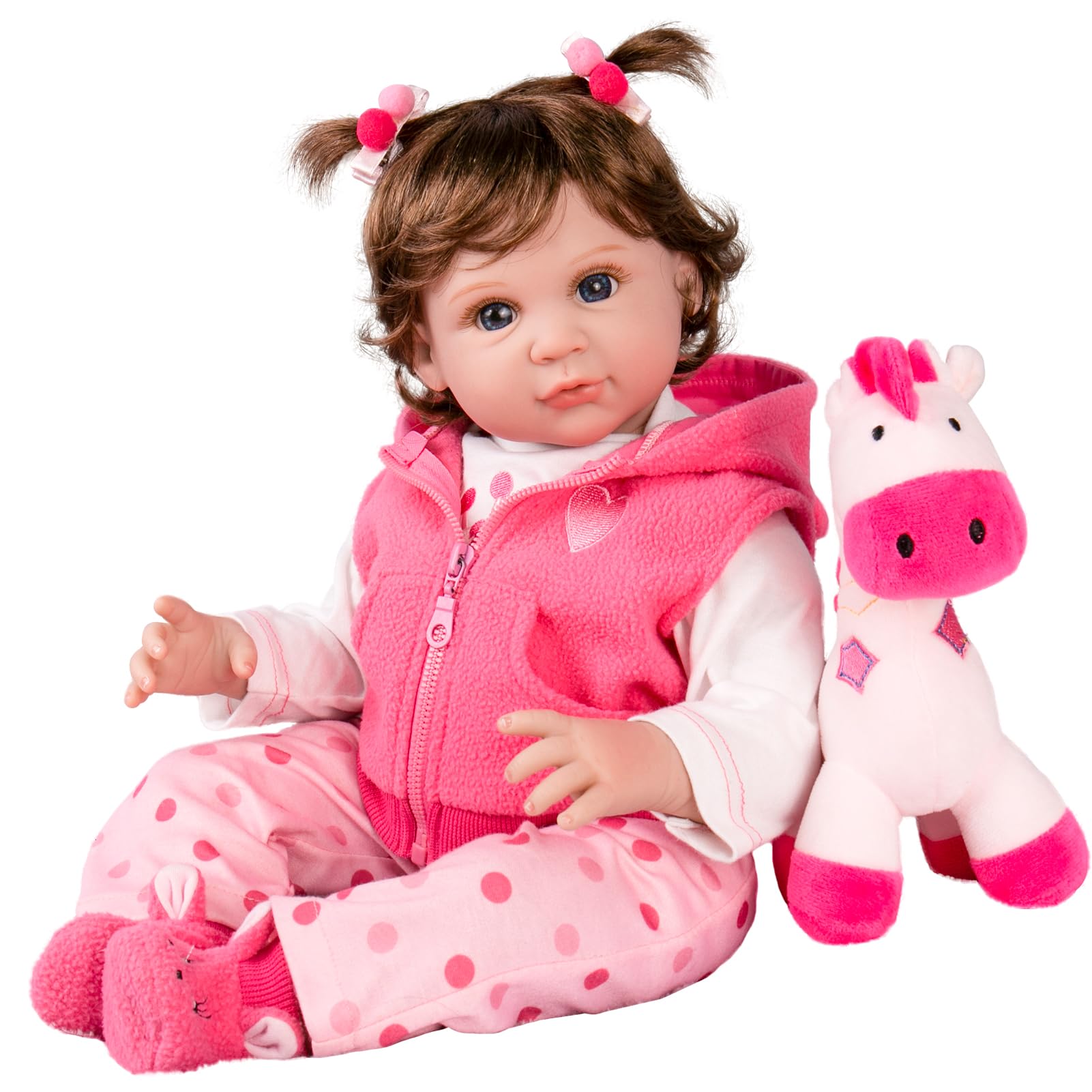 Aori Reborn Doll with hand-applied wig hair for realistic play and display.
