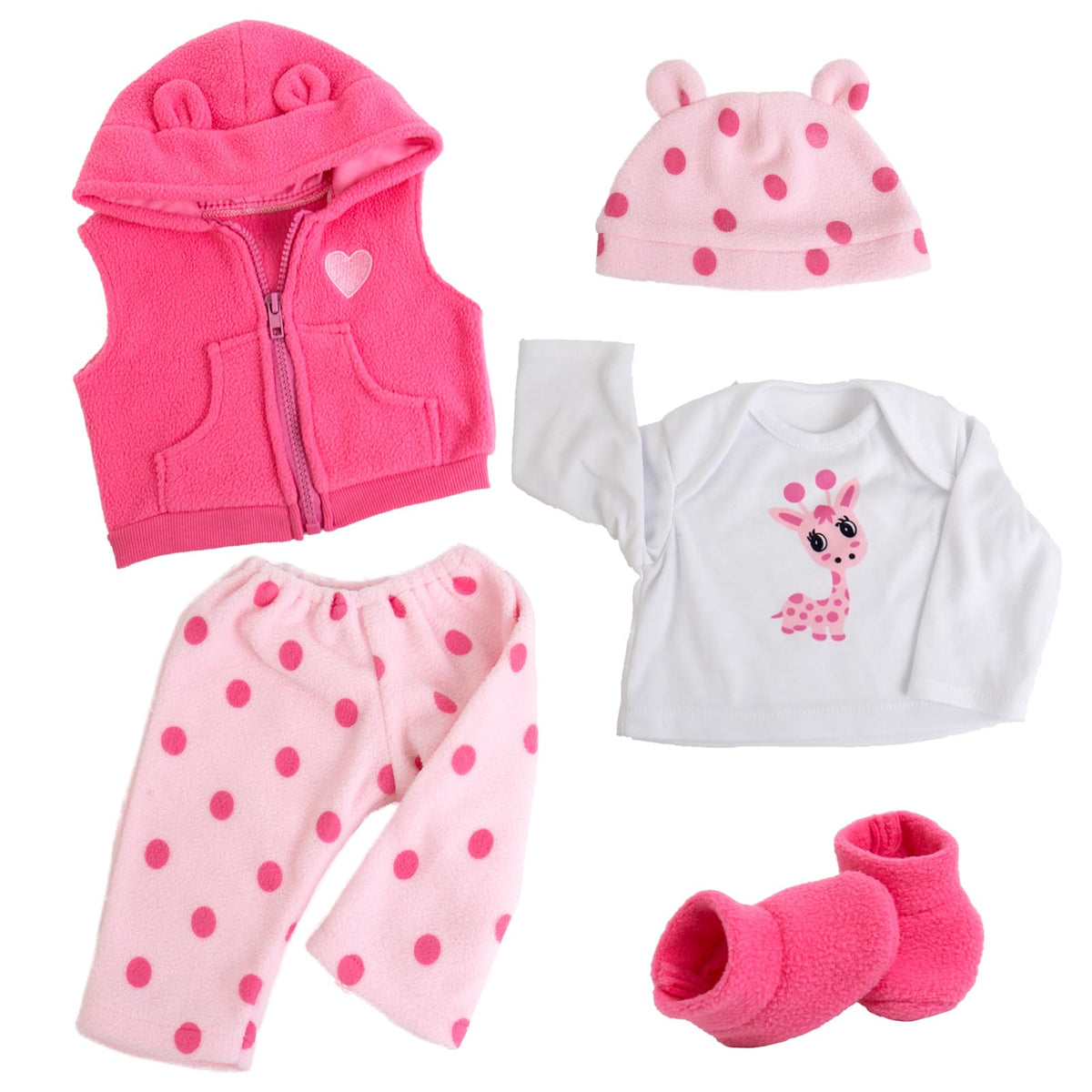 Aori Reborn doll clothes white shirt; easy to mix and match outfits for 20-24 inch dolls.