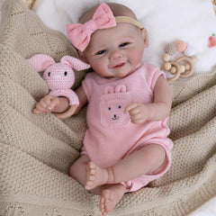 Aori Realistic Reborn doll face close-up showing lifelike skin texture for imaginative play