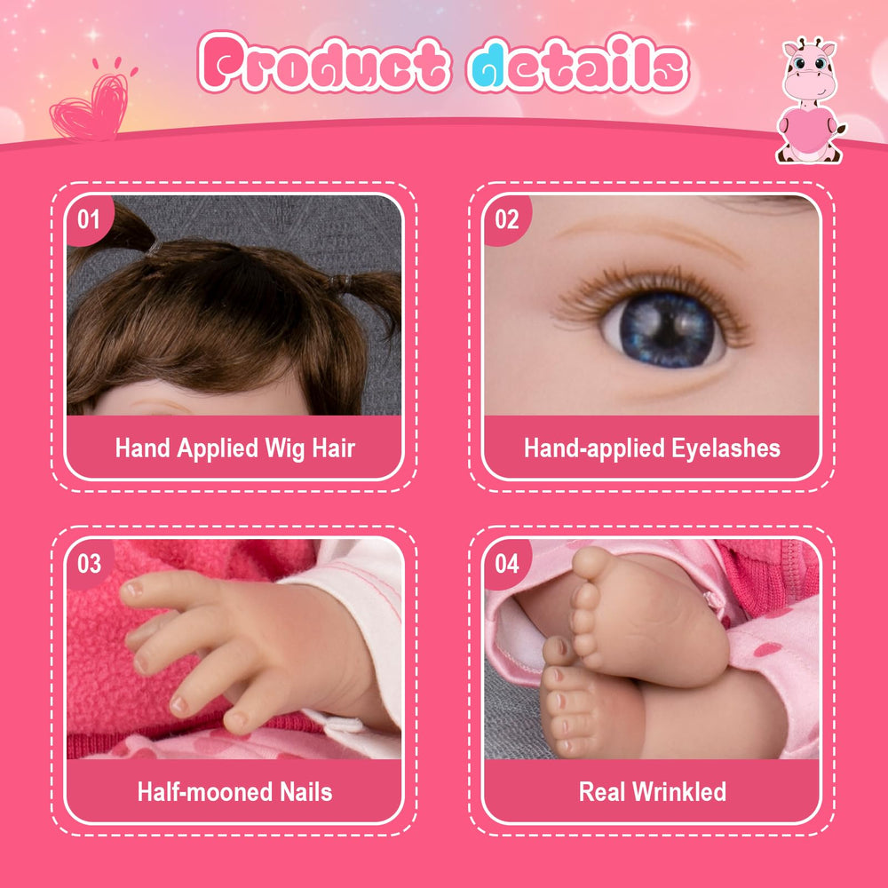 Aori Reborn Doll comes with a feeding bottle for nurturing pretend meals.