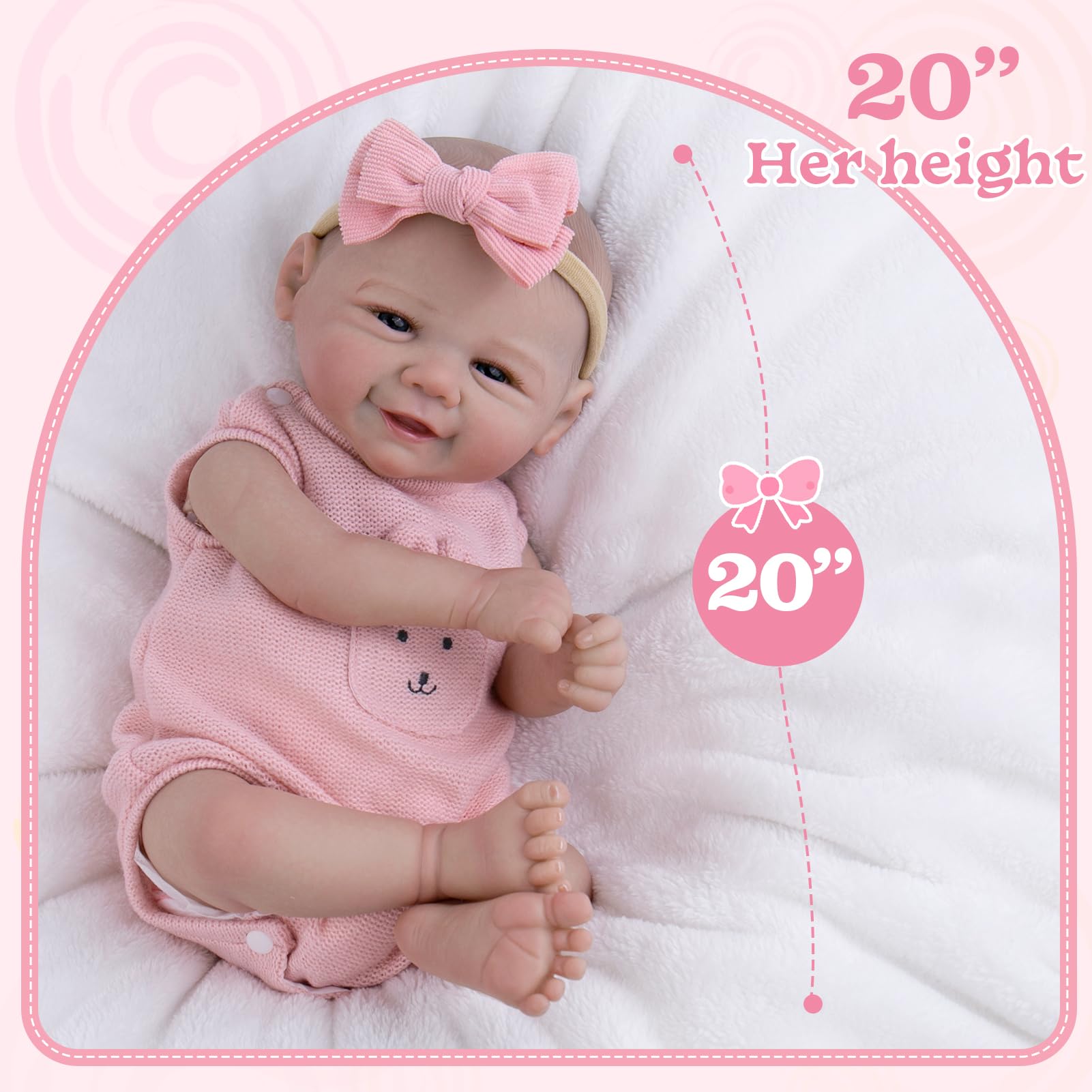 Aori reborn doll safety standards badge highlights non-toxic materials and durability