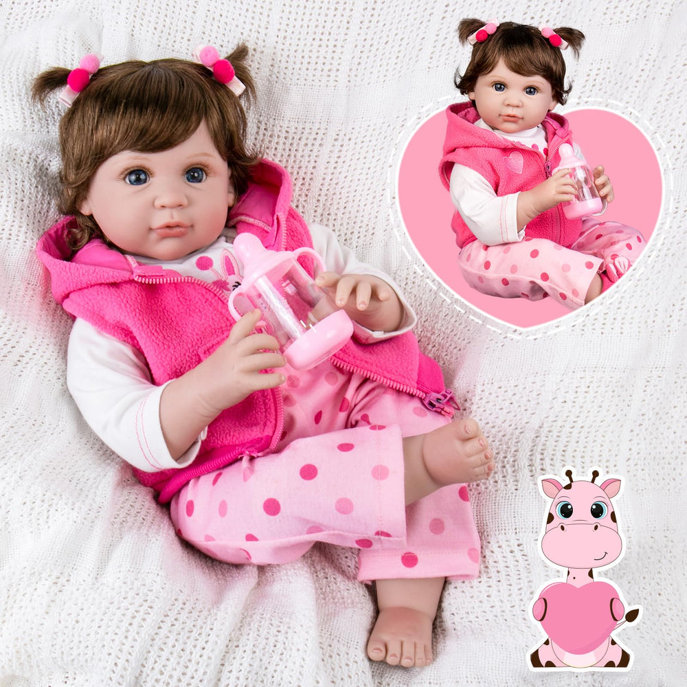 Aori Reborn Doll's weighted cloth body provides a believable, snuggly feel during role play.