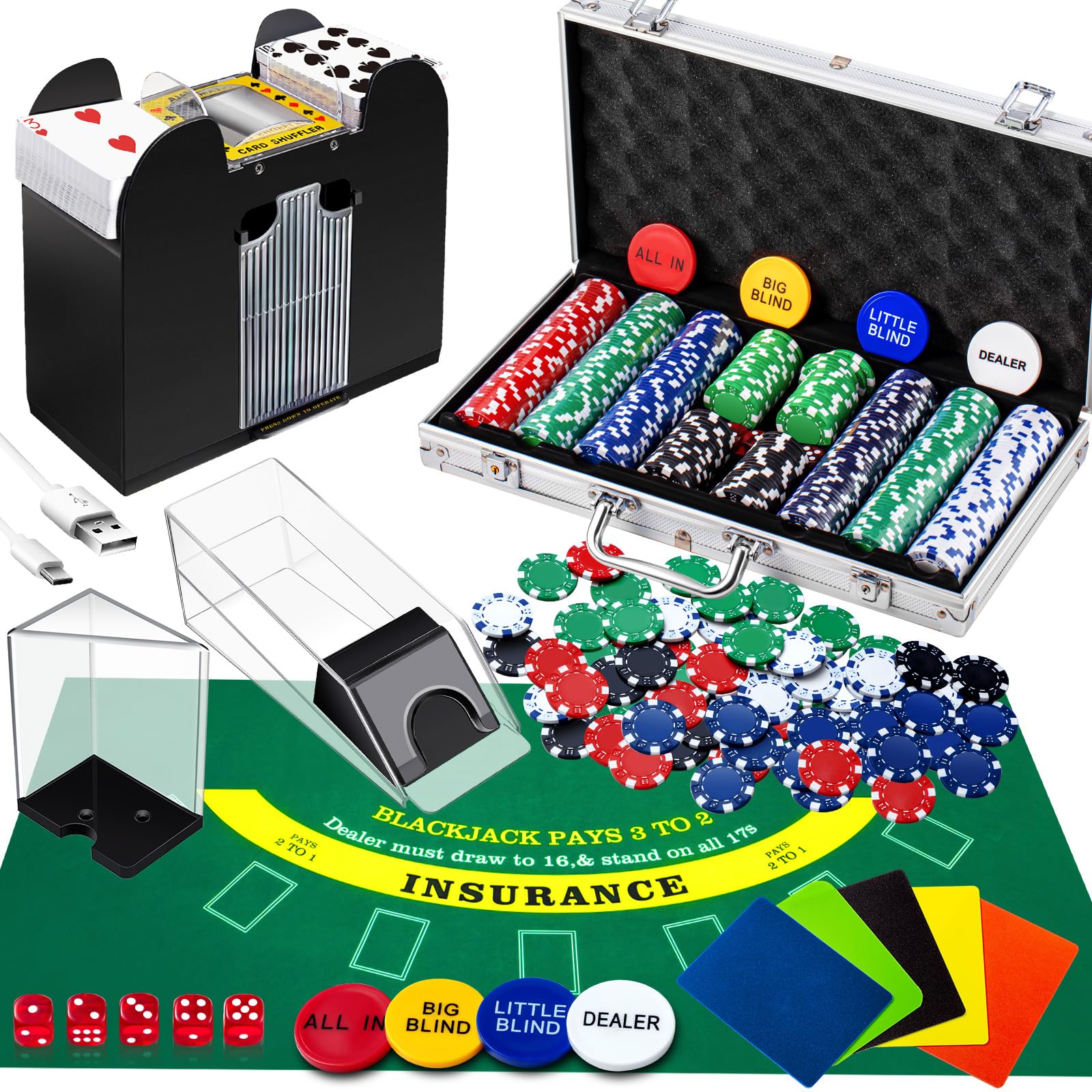 Aoriher 6-deck card shuffler in action, fast and reliable for game night
