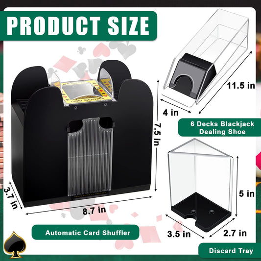 Aoriher 6-deck shuffler speeds rounds with reliable shuffling.