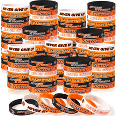 Aoriher basketball silicone bracelets in orange for team spirit on game day
