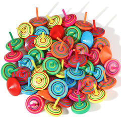 Aoriher colorful wooden spinning top, 24-piece set, ideal party favors and sensory play.