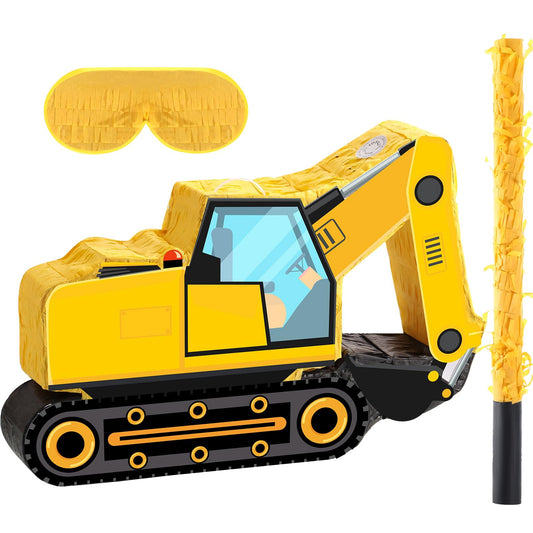 Aoriher construction dump excavator pinata ready for party candy and fun.