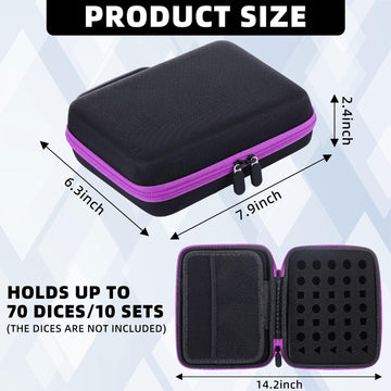 Aoriher dice case interior cushions protect dice during travel and play