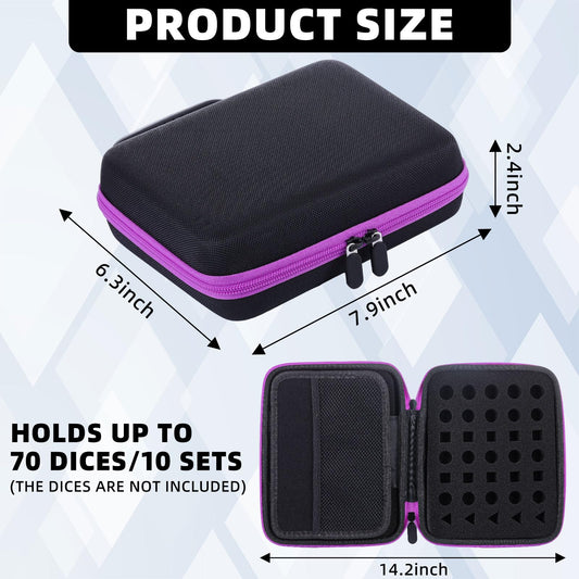 Aoriher dice case interior cushions protect dice during travel and play
