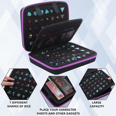 Aoriher dice case travel-ready design suits home, club, or convention sessions