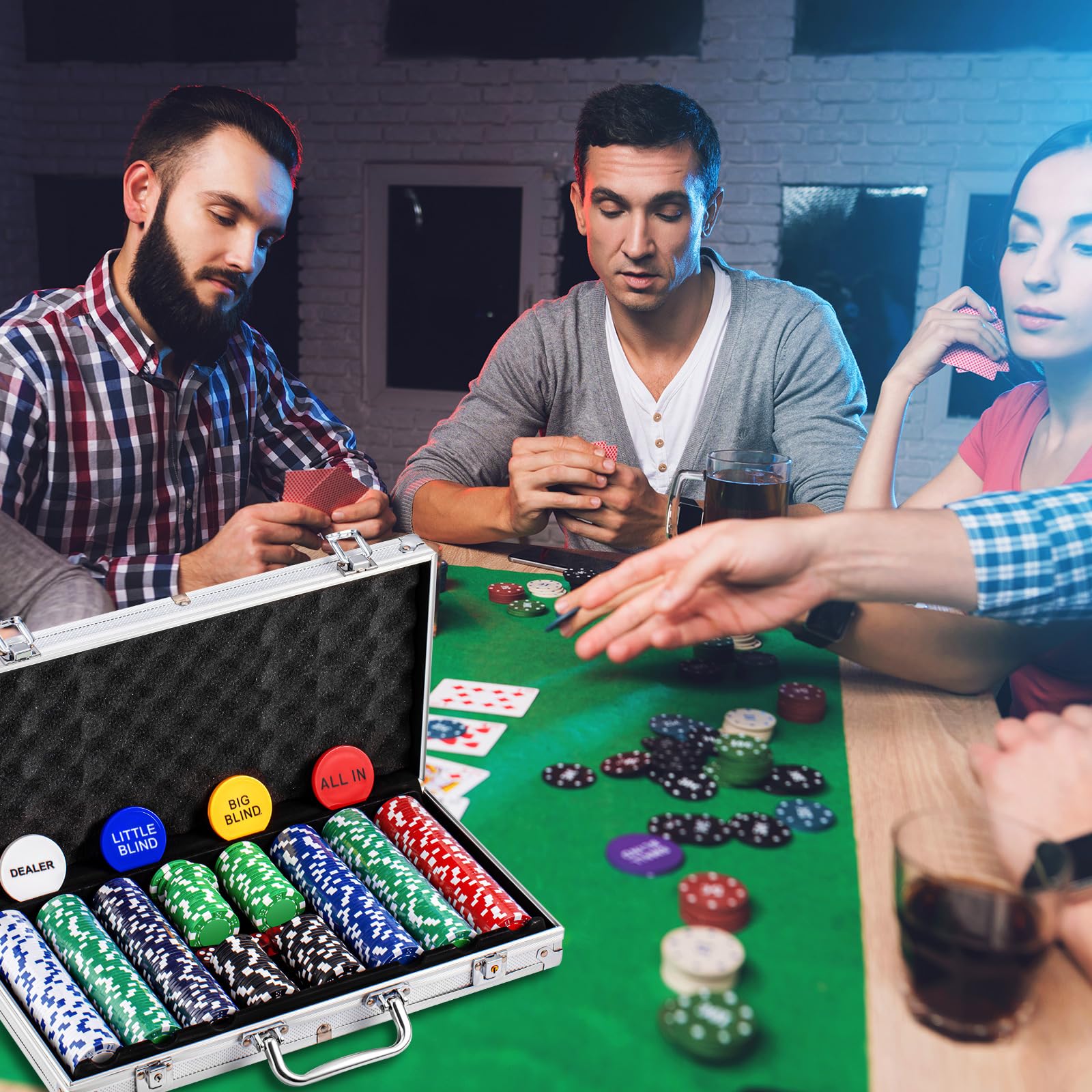 Aoriher discard tray and casino buttons simplify quick discard and signaling