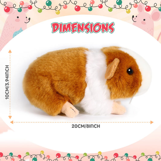 Close up of soft fur texture on Aoriher guinea pig plush for tactile play.