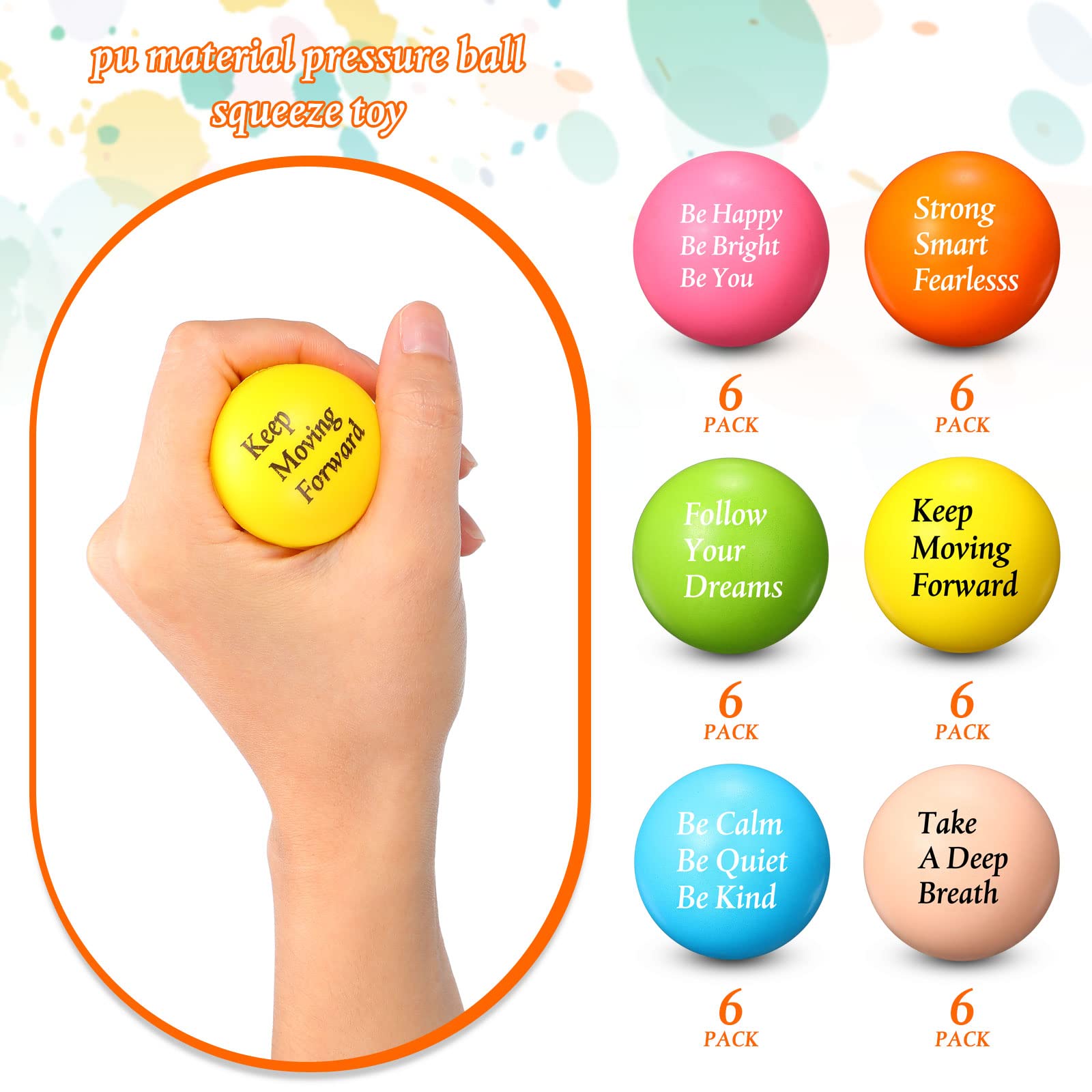 Aoriher stress balls with quotes offer gentle motivation during work.