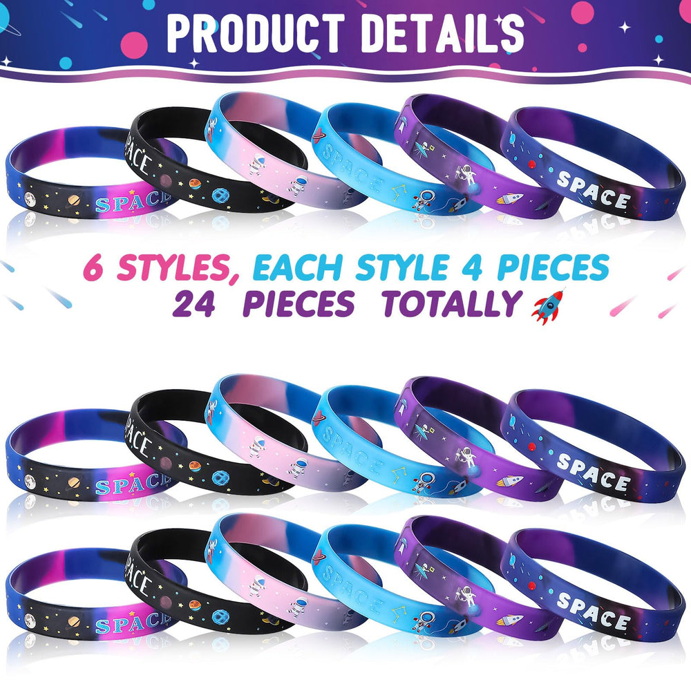 Aoriher space party bracelet showing rocket design for celebrations and rewards