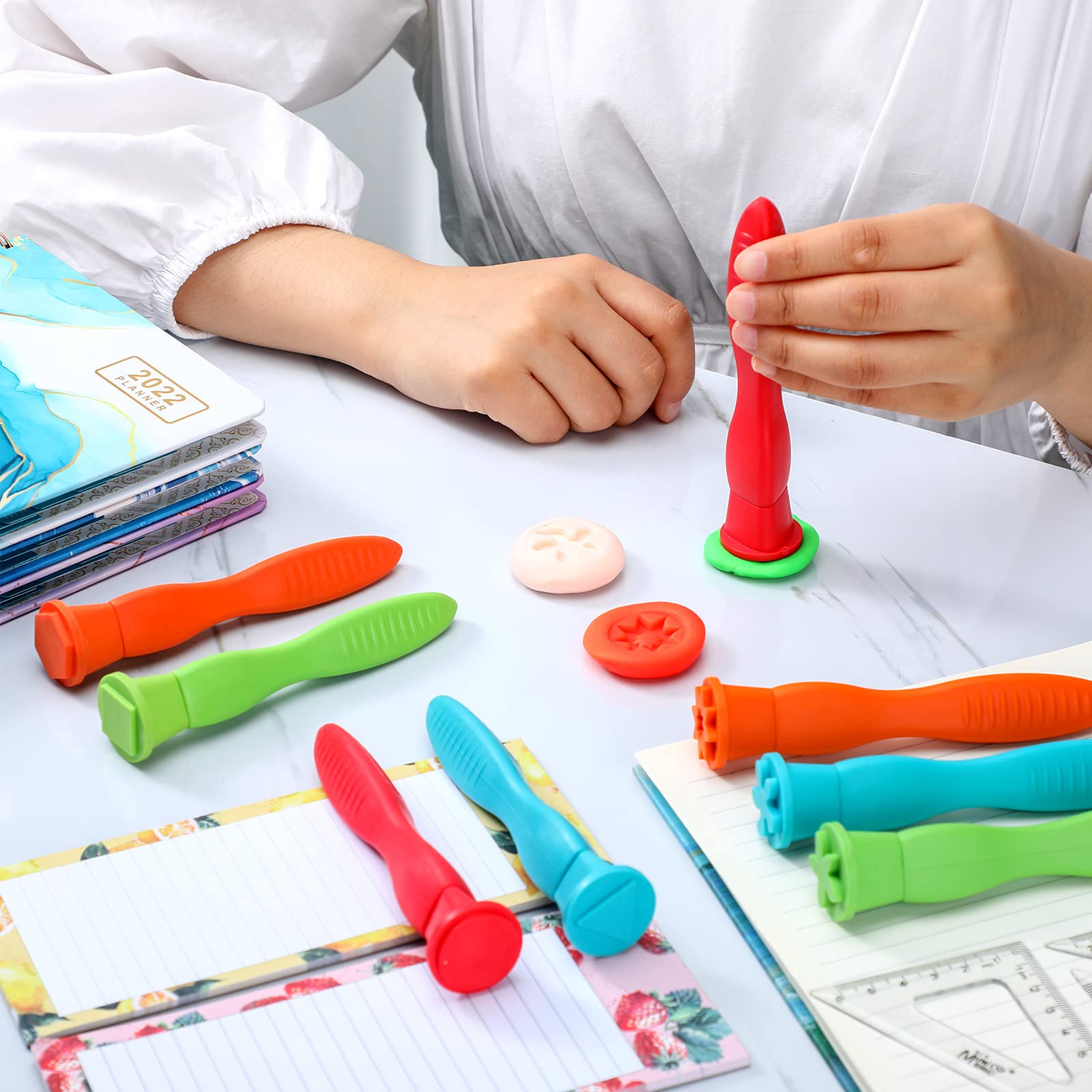 Aoriher triangle grip stampers triangle pattern enhances tactile play and focus