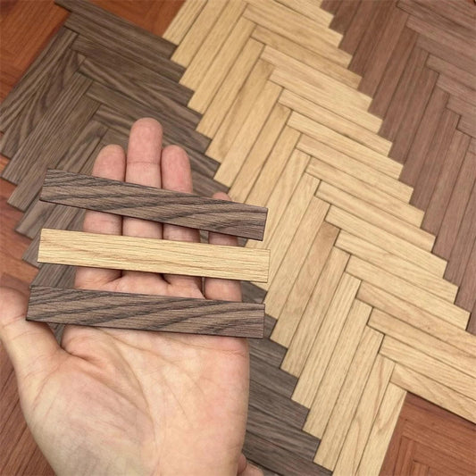 Aorvoras dollhouse flooring Walnut veneer close-up showing texture.