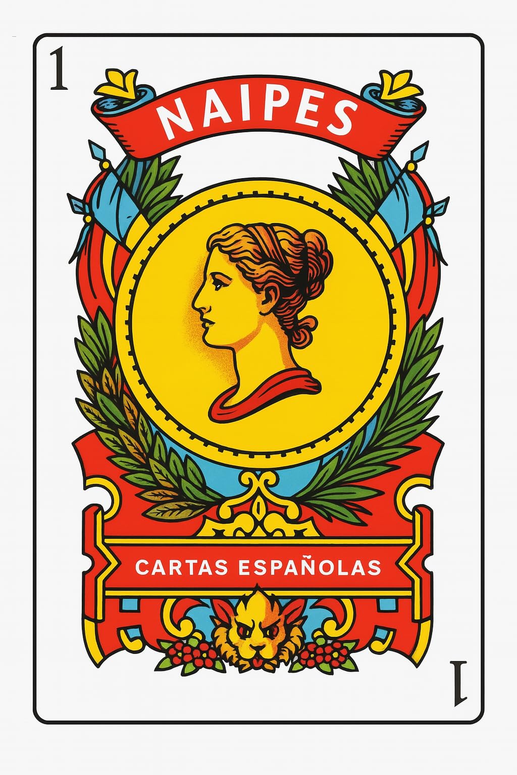 AosBet Barajas Espanolas card face detail aids quick recognition.