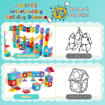 AOSITE marble run colorful tracks invite hands-on learning and exploration.
