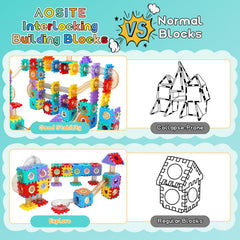 AOSITE marble run colorful tracks invite hands-on learning and exploration.