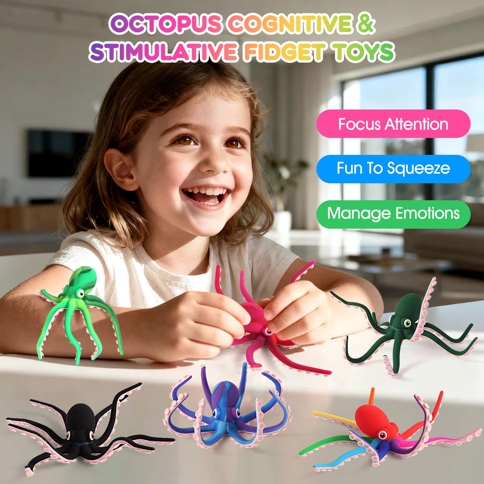 AOSTEONG Octopus on a desk as cute decor and focus cue
