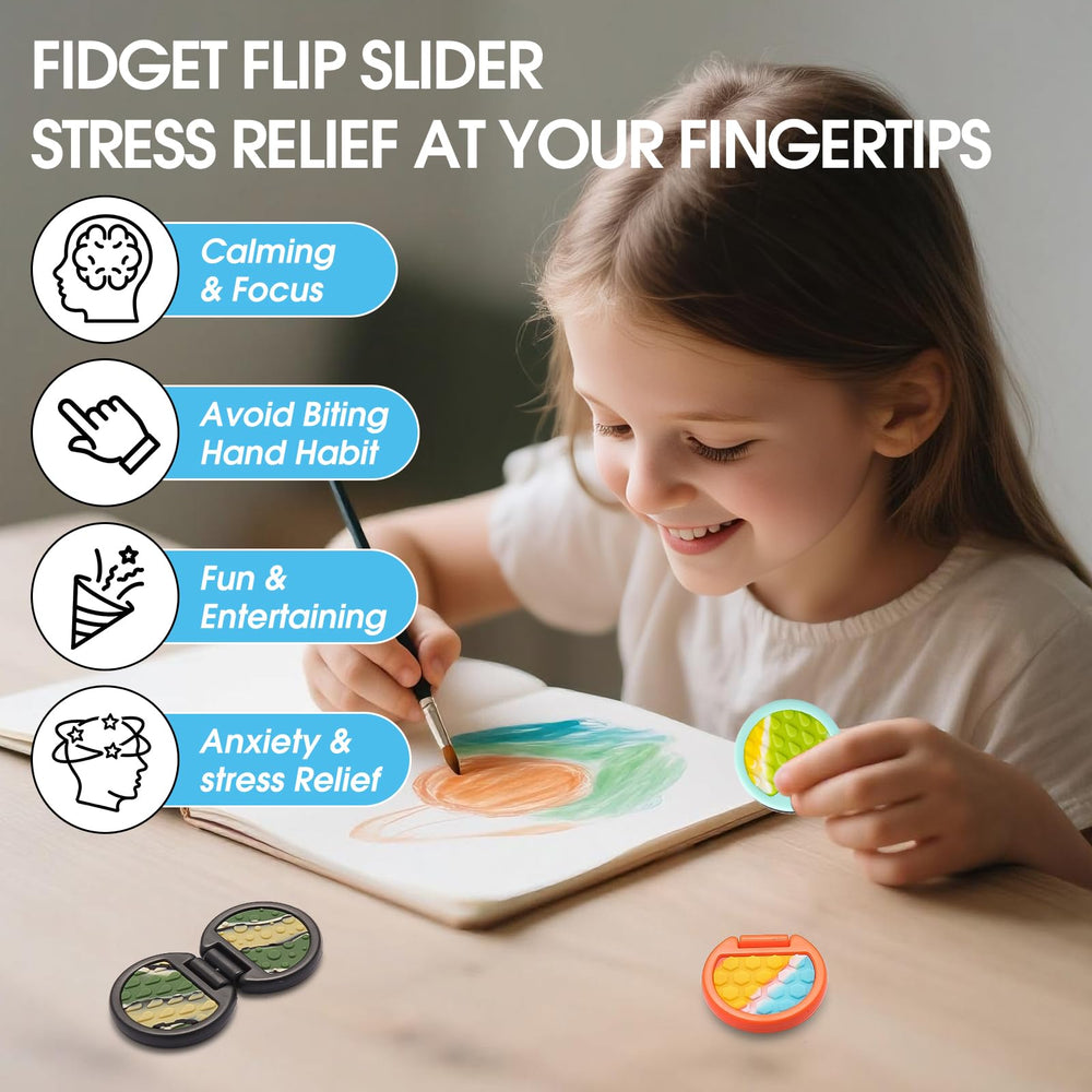 AOSTEONG fidget slider in use demonstrates quiet, discreet stress relief