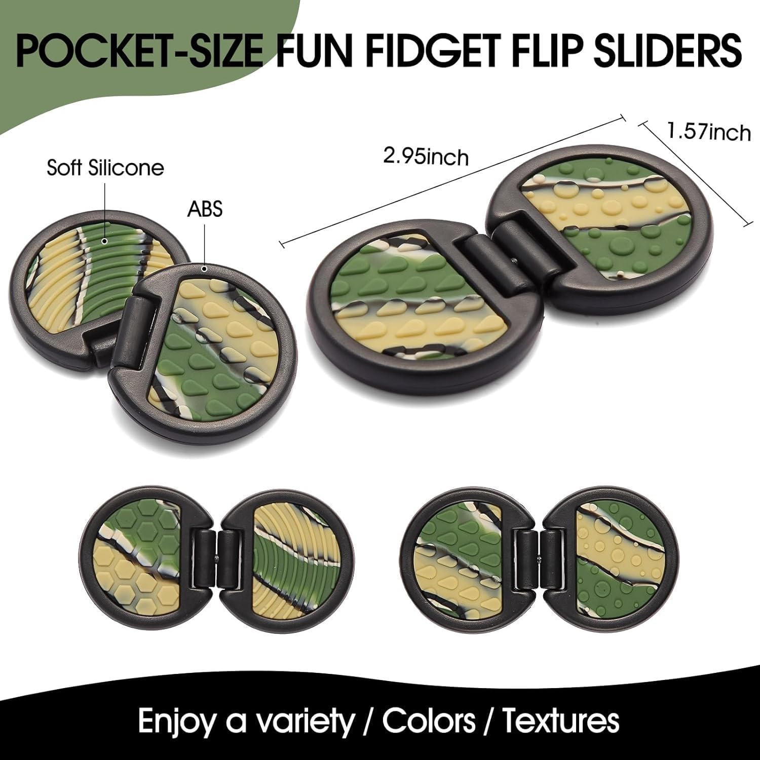 AOSTEONG fidget slider camo wave texture emphasizes soothing textures for calmer hands