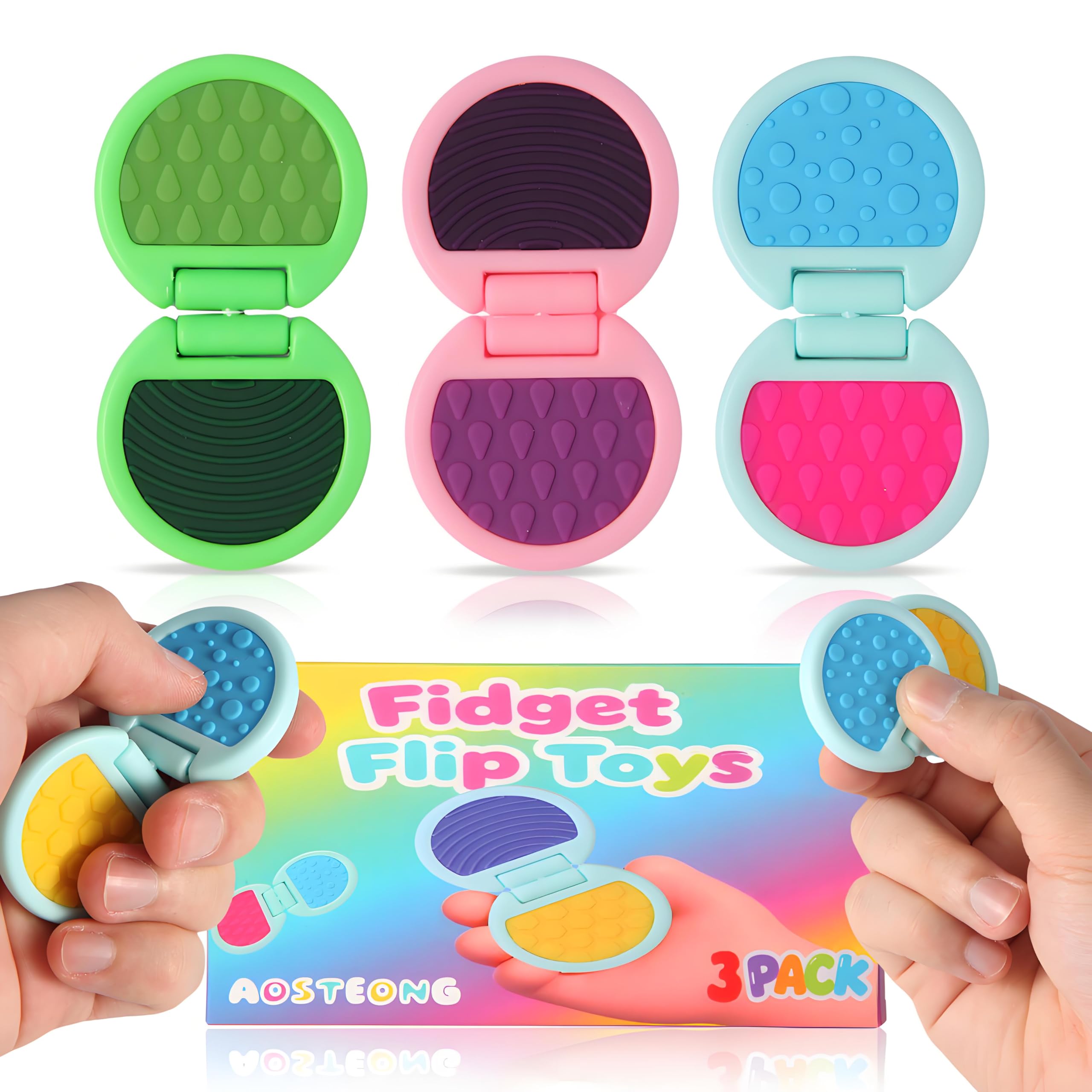 AOSTEONG fidget slider with dual sliders for tactile relief and focus.