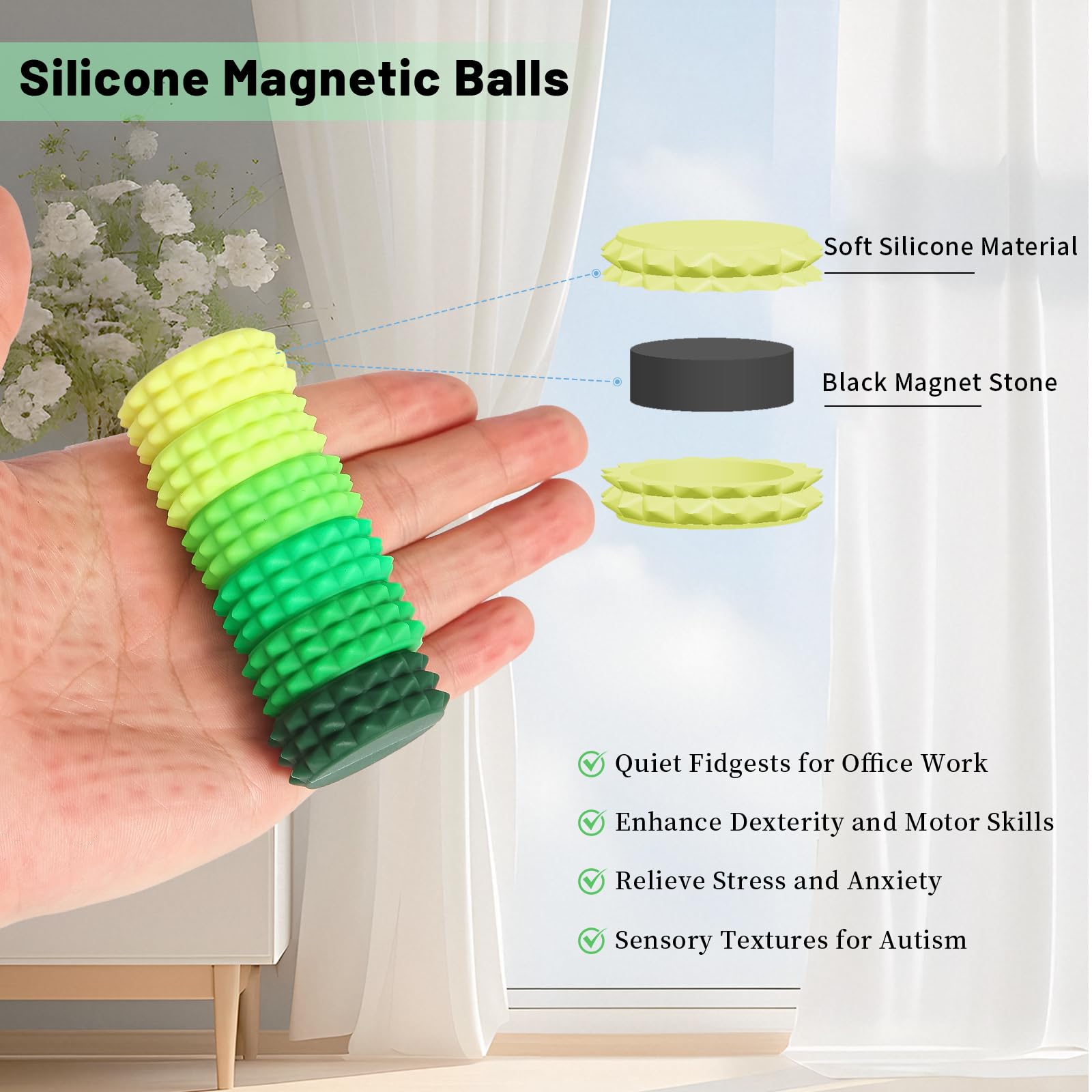 AOSTEONG magnetic connections demonstration with six balls