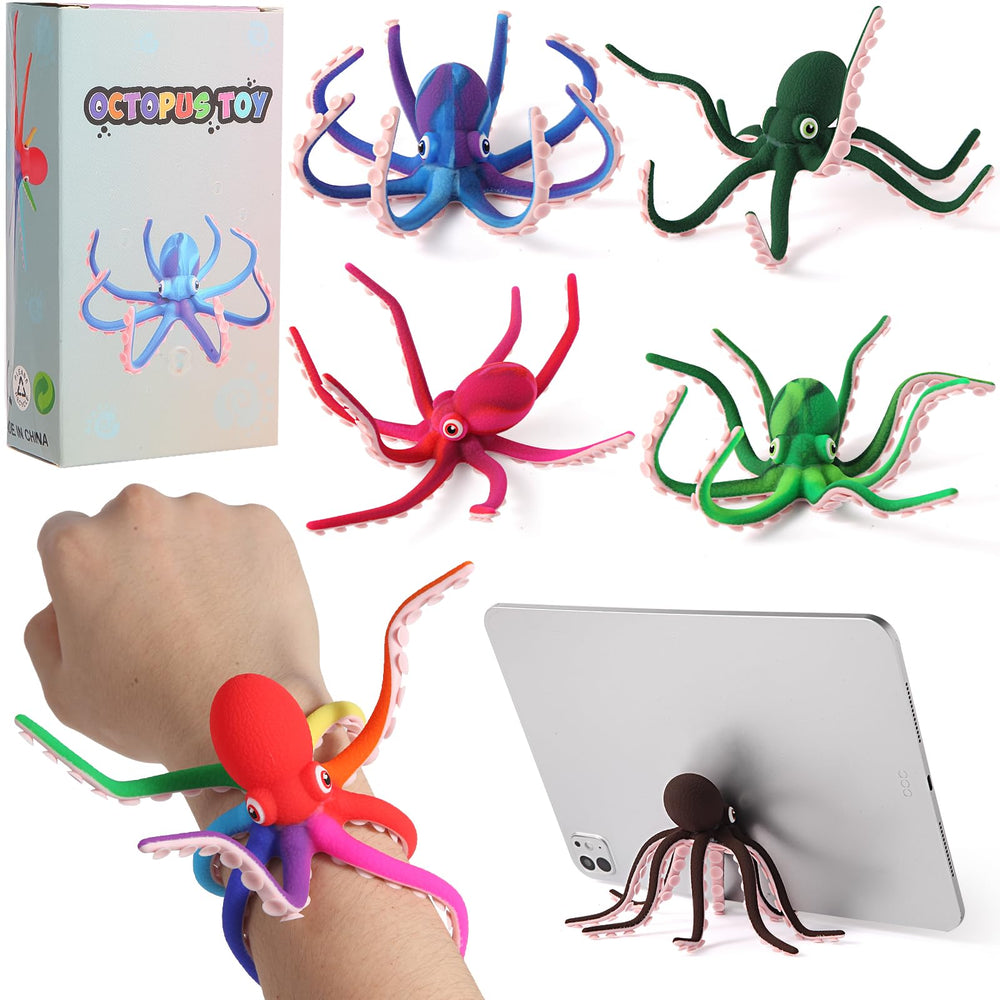 AOSTEONG Octopus Fidget Toy with suction cups for stress relief on smooth surfaces