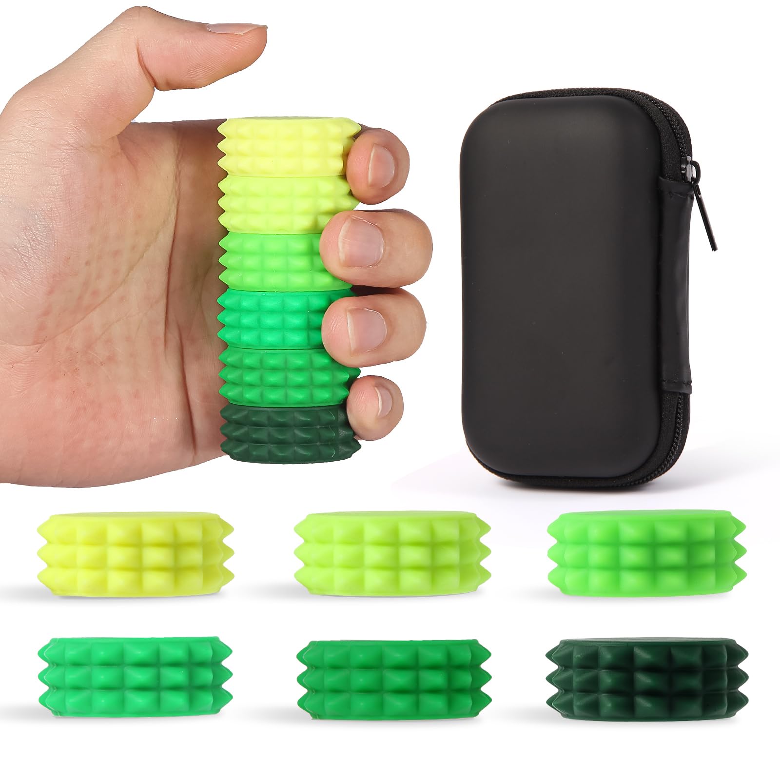 AOSTEONG silicone magnet stress ball in hand showing portable focus