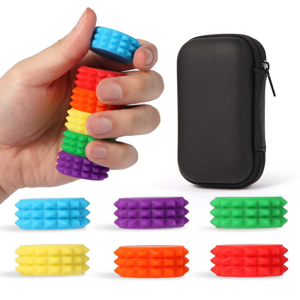 Aosteong silicone magnetic stress balls set of six for portable focus on the go.